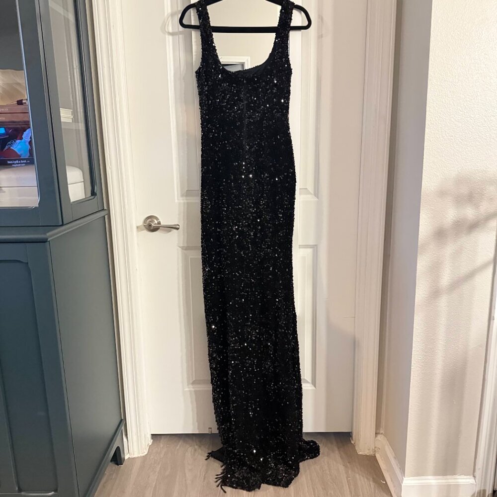 Fashion Nova Nova Luxe Black Sequin Maxi Gown – Size Small – NWT - Picture 7 of 7